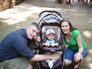 family photo at the zoo. Daddy and Baby's birthday. Baby man turned 1 that day! 